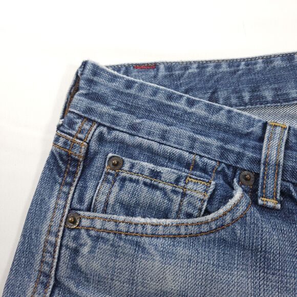 7 For All Mankind A pocket Medium Wash Button Zip Jeans Womens Size 29 Blue - Picture 5 of 9